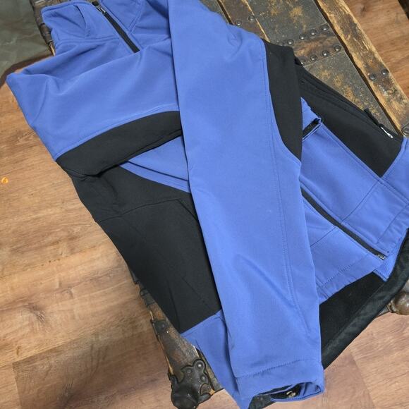 Free Country FULL ZIP fleece Lined Jacket Woman's Medium Purple and Black - Picture 10 of 10